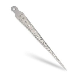 Mesee Taper Gage 1-15mm Stainless Steel Taper Welding Gauge Inch & Metric Feeler Gap Hole Measuring Tool for Tapering Measurement