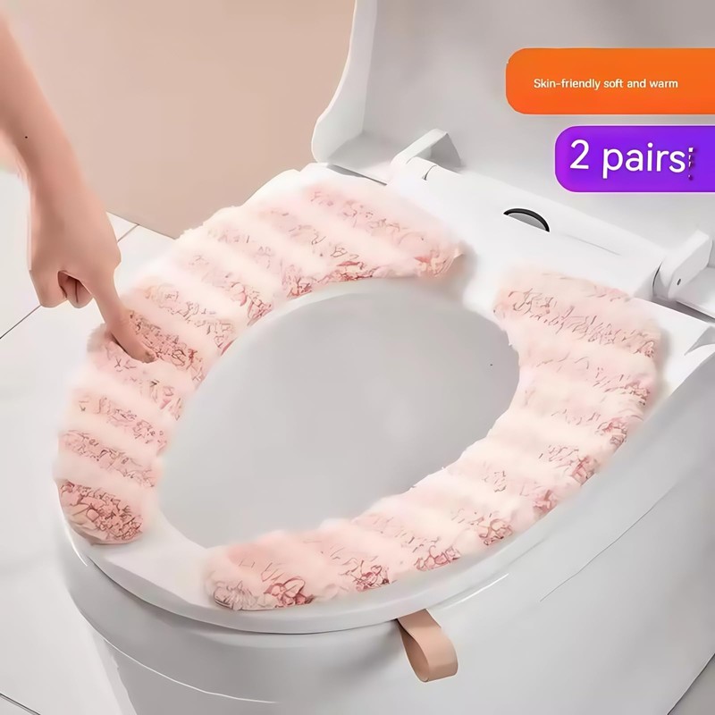 Azragon Toilet Seat Covers Set with Lid Lifter, Universal Fit