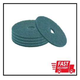 Boardwalk Floor Scrubber Pads Heavy-Duty 17 in. Dia Green Dirt Spills Remover (5-Carton)