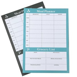 KICHOUSE Weekly Household Calendar Food Notebook 2pcs Tearable Diet Planner for Kitchen and Menu Planning