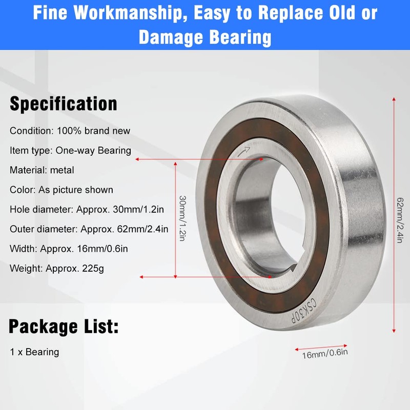 Keenso Metal Single Side Bearing Bearing for Tongsheng TSDZ2 Center