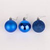 60mm/6Pcs Christmas Baubles Shatterproof Blue, Christmas Tree Decorations Ball Ornaments