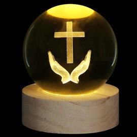 XIANNVXI Cross Crystal Ball Cross Paperweight Christian Gifts for Women Men Religious Gifts Crucifix Paperweight Baptism Gifts Baptism Decoration Catholic Gifts