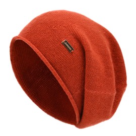 Jaxmonoy - Gorro de punto holgado para mujer, de invierno, suave, cálido, peso ligero, tela de calavera, Ladrillo, One Size