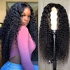Giginger 4X4 Lace Frontal Closure Wig 28 Inch Jerry Curly