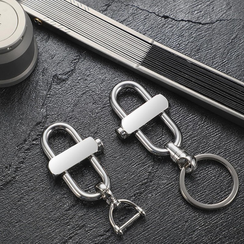 TISUR Car Key Chain, Double Ring, Keychain, Carabiner Hook, Keychain,