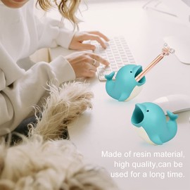 Rolin Roly Clip Holder Clip Case Paper Clip Holder Animal Shark Dolphin Penguin Cute School Stationery Supplies Gift (Dolphin)