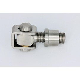 UHRIG Gate Hinge Stainless Steel M16 V2A Steel Hinge, Adjustable Gate Hinge, Weld-On Strap e.g. for Garden Gates (M16 Stainless Steel)