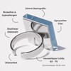 ALEXASCHA® Square Statement Glass Ring • Adjustable Stainless Steel Ring