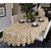 MforStyle Lace Large Tablecloth Oval OR Round White OR Beige