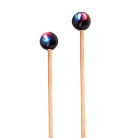 Alnicov 1 Pair Rubber Mallets with Maple Wood Handle Black for Drum Kits