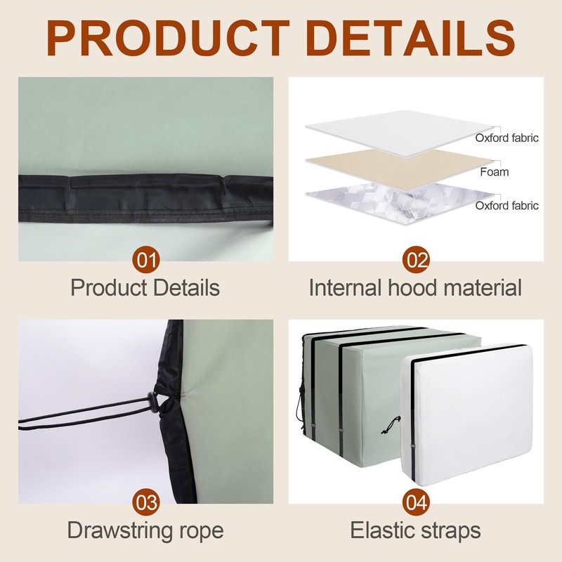 Nkiy Quen 2 Pack Insulation Window Air Conditioner Cover Set-Adjustable