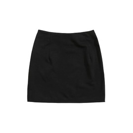 Verdusa Women's Split Hem Zipper Side Bodycon Mini Skirt Black M