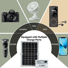 Solar Powered Indoor & Outdoor Pendant Lights with 4 LED Bulbs, Each 5m Cord, Waterproof, 6000mAh Battery for Yards, Gardens, Patios, Camping, RVs & Sheds