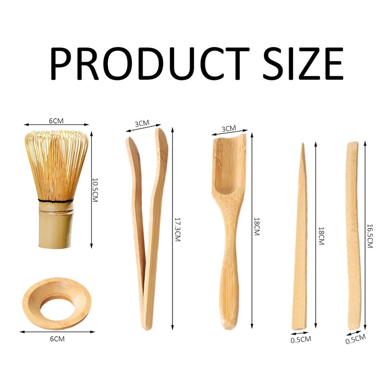 1 Matcha Blender, 5 Piece Wooden Tea Tools, Matcha Kit,