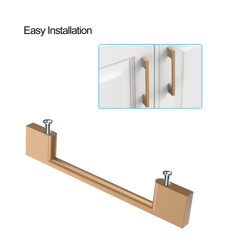 9BUILD 10 Pack Champagne Bronze Cabinet Pulls 5 Inch Cabinet