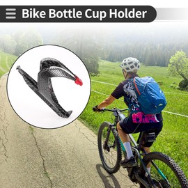 Motoforti Bike Bottle Cup Holder Cage Rack Lightweight Durable Plastic Bicycle Drinks Holder for MTB Road Mountain Bike Outdoor Cycling Black Carbon Fiber