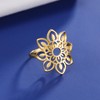 kkjoy Lotus Flower Ring Stainless Steel Eight Petals Gift for