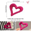 Heart-Shaped Plush Hair Clip, Pink,Easy to Open and Close,heart shaped
