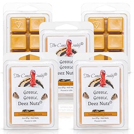 The Candle Daddy Gobble, Gobble Deez Nutz - Thanksgiving Edition - Banana Nut Bread Scent - Maximum Scented Wax Cubes/Melts- 5 Packs -10 Ounces Total- 30 Cubes