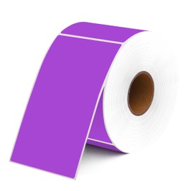 PARLAIM 3 X 5 Inch Adhesive Rectangular Color Coding Stickers, 500 PCS Square Inventory Label Name Tag Per Roll (Purple)