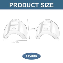 Glasses Side Protection, 4 Pairs of Protective Glasses, Side Protection, Transparent Glasses, Side Protection, Safety Eye Glasses, Side Protection for Small to Medium Glasses (Transparent)