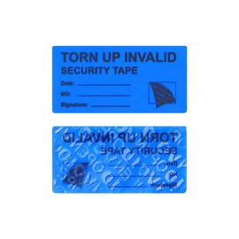 100pcs Tamper Evident Security Stickers Tape Resistant Labels Seals Safety Prevent Opened Void (2.5x5cm Marked on Sticker Blue)