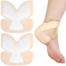 Silicone Heel Bordered Foam Dressing Waterproof Absorbent Wounds Bandages Pressure Sore Adhesive Border Protector for Cracked Heels/Ankle/Elbow Bedsore Ulcer 8"x8" Pack of 3
