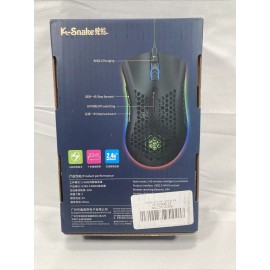 k-Snake Rechargeable BM600 USB Wireless RGB Mouse 2.4GHz 3 Gears. Green