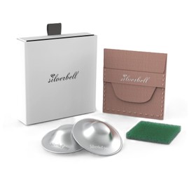 silverbell The Original 999 pure Silver Nursing Cups - Nipple Shields for Nursing Newborn - Newborn Essentials Must Haves - Nipple Covers Breastfeeding