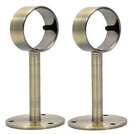 Urbanest Ceiling or Wall Bracket for 1 1/8-inch Rod, 2 Pieces, Antique Brass