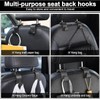 TCOTBE Black Car Back Seat Headrest Hooks, Car Seat Organizer