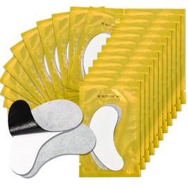 Lunamoon 2-in-1 UV Eye Pads for Eyelash Extension, Eyelash Extension Pad, Eye Gel Patch for Eyelash Extensions, Eyelash Pads, 50 Pairs (Gold 50)