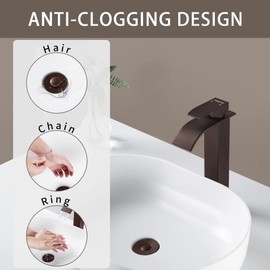 Fransiton 2 Pack Bathroom Sink Stopper, 1.1-1.77 Inch Basin Pop Up Sink Drain Stopper, Anti Clogging Drain Plug with Detachable Hair Catcher, Dark Bronze