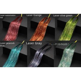 Cabello De Oropel Fosforescente 120cm Metálico Brillante