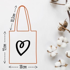 huuraa Jute Bag Rabbit Silhouette Gift Bag 10 Litres Cotton Rabbit Gift Idea, natural, Unit size