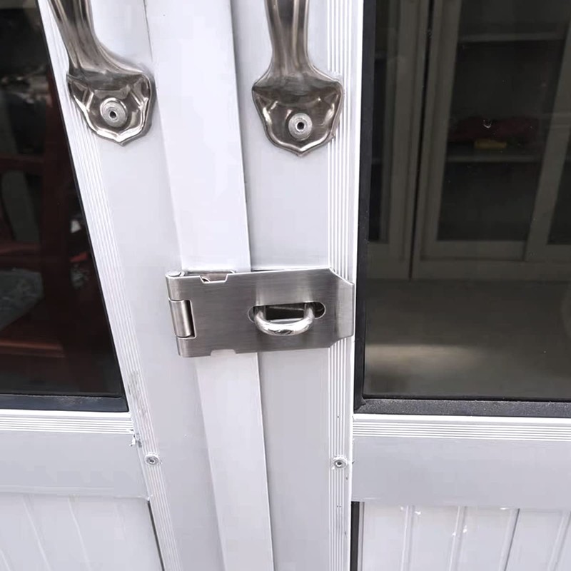 2Pcs Stainless Steel Gate Lock Hasp, Safety Packlock Clasp Lock