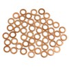 sourcing map Pack of 50 Copper Washers Copper Seal Flat