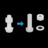 PATIKIL M6x20mm White Nylon Bolts Plastic Nuts Full Thread Head
