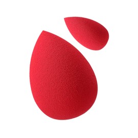 T4B KASHŌKI Rot Und Tropfenförmiger 2 Teilig Makeup Schwamm Set, 1 Standard Und 1 Mini Für Concealer, Aus Kunststoff Und Latexfrei