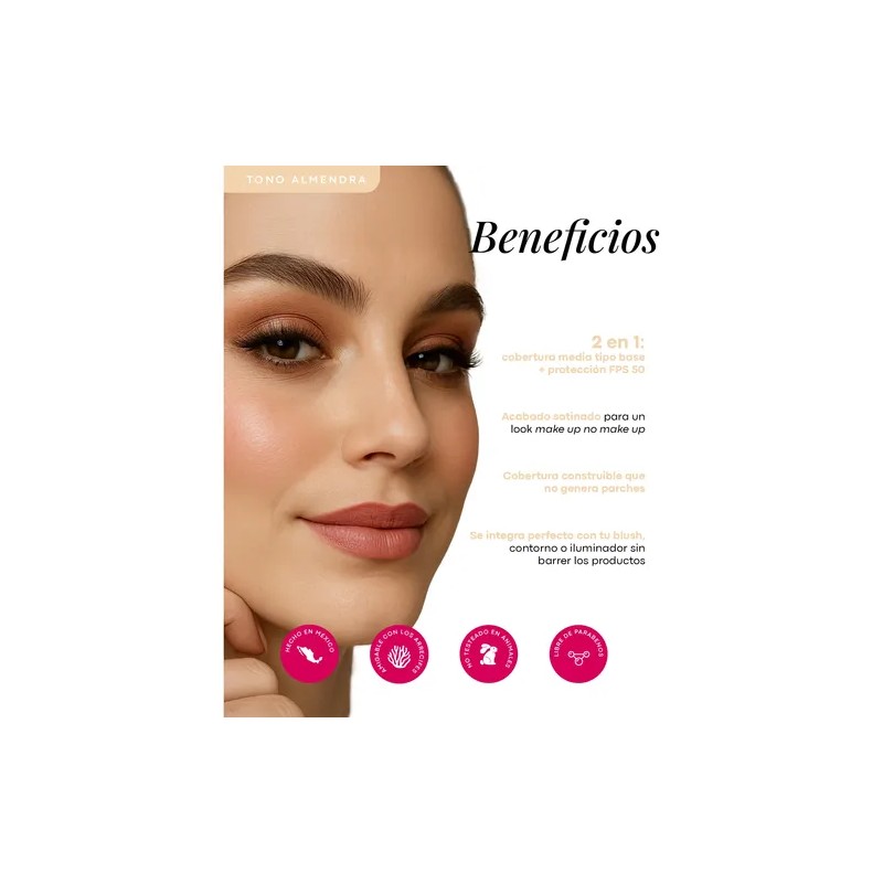 Base Facial Cobertura Media Con Fps 50+ Emotions Labs