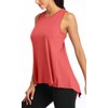 Sanutch Womens Backless Workout Tops Open Back Running Yoga Shirt