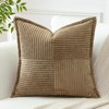 Artscope Striped Corduroy Cushion Covers with Splicing Super Soft Boho