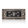 Byron DBW-21036 Universal Doorbell Button Metal Backlit Bi-Wire Installation, Brushed