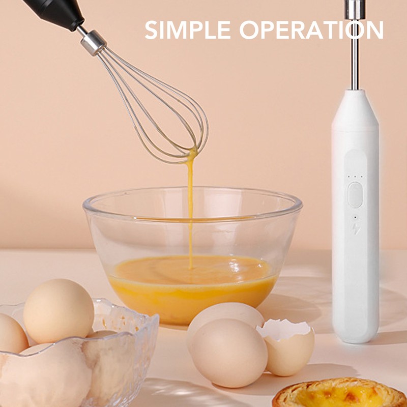Electric Egg Beater Handheld USB Charging Milk Frother Portable Cordless