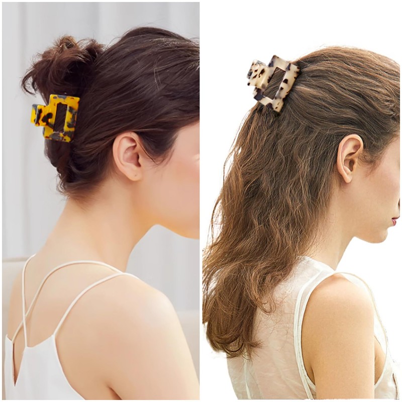 Pack of 2 Women's Small Medium Hair Clips for Thin