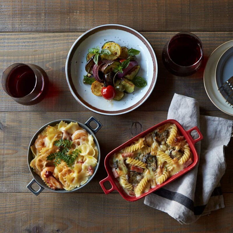 HINATA RD T-932179 Hinata Round Handle Au Gratin Dish