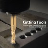 5Pcs 3‑Flute Flat End Milling Cutter Ti Plating Router Bits