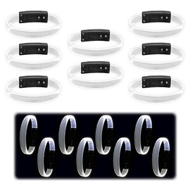 8-Pack Magic Led Wristbands: Couple Bracelets, Running Lights for Runners, Bright LED Wristbands & Light Up Bracelet - Glow in The Dark Bracelets - Flashing Light up for Concerts