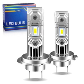 APMAT H7 LED Bulb, H7 Bulbs 12000LM 300% Super Bright 6500K White H7 Fog Light Bulbs, 1:1 Mini Size H7 Light Bulbs Fanless Plug and Play, Pack of 2